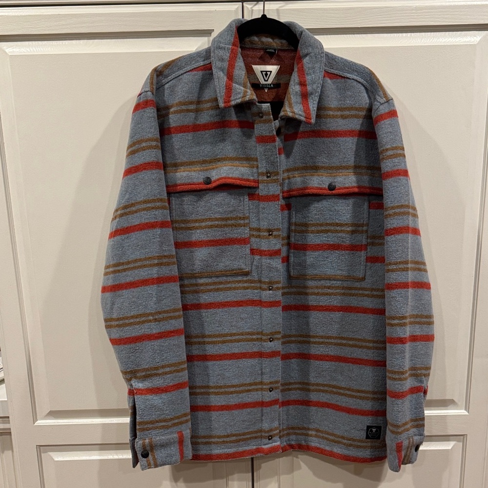 VISSLA Multicolor Striped Shirt Jacket